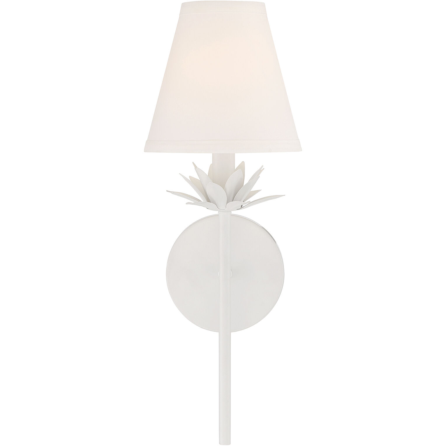 Vintage 1 Light 6 inch White Wall Sconce Wall Light