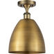 Ballston Dome LED 9 inch Brushed Brass Semi-Flush Mount Ceiling Light