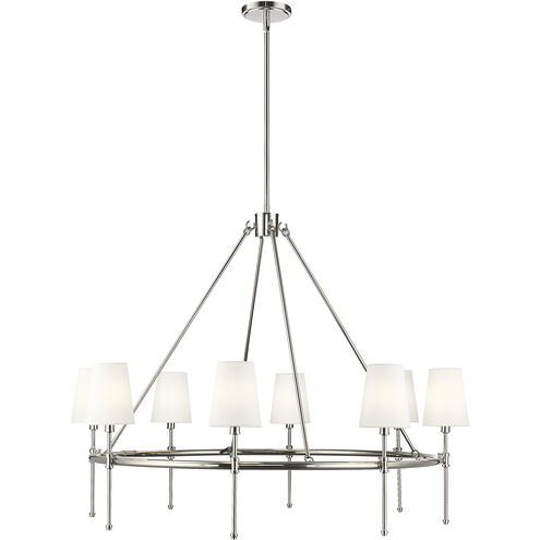 Adorra 8 Light 40 inch Polished Nickel Chandelier Ceiling Light