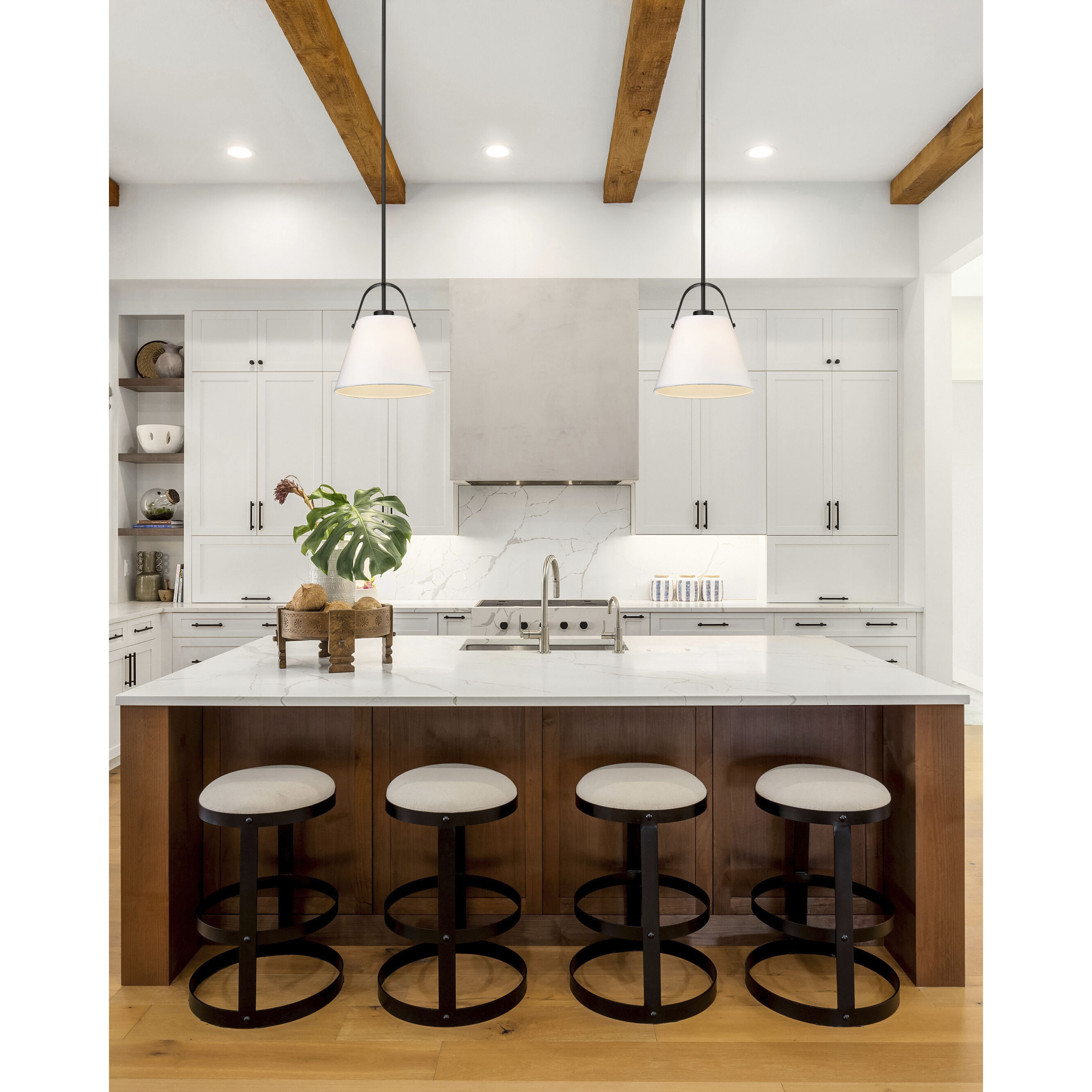 Z-Studio 1 Light 12.5 inch Matte Black Pendant Ceiling Light