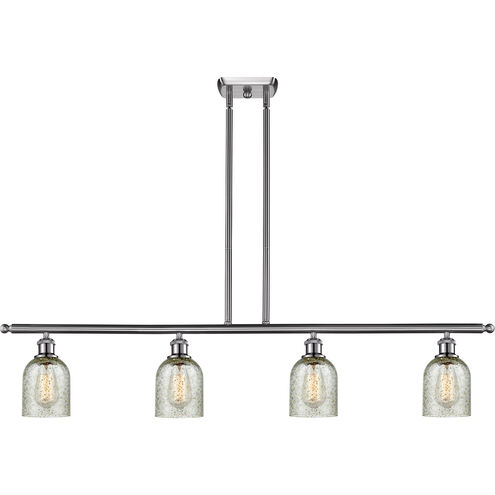 Ballston Caledonia 4 Light 48 inch Brushed Satin Nickel Island Light Ceiling Light in Mica Glass, Ballston
