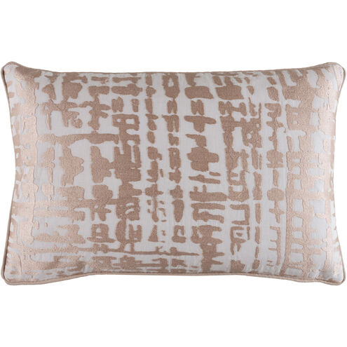 Hessian 20 inch White, Metallic - Champagne Pillow Kit