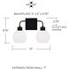 Tanner 2 Light 15 inch Matte Black Vanity Light Wall Light