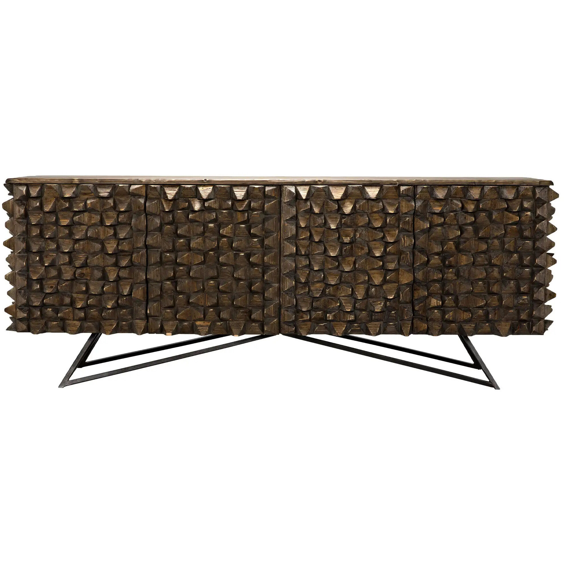 New York 87 X 23 inch Old Wood Sideboard