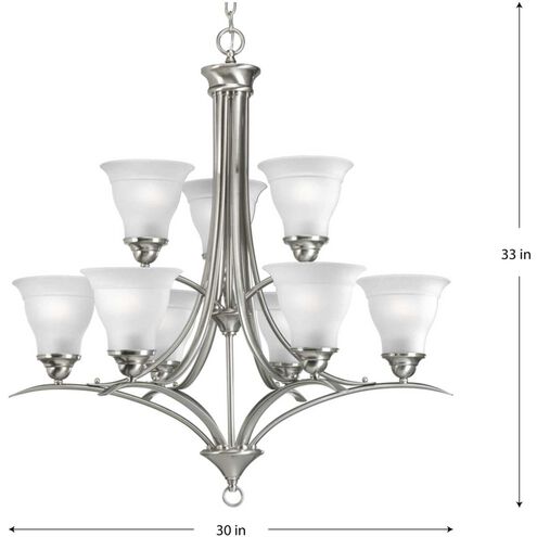 Trinity 9 Light 30 inch Brushed Nickel Chandelier Ceiling Light