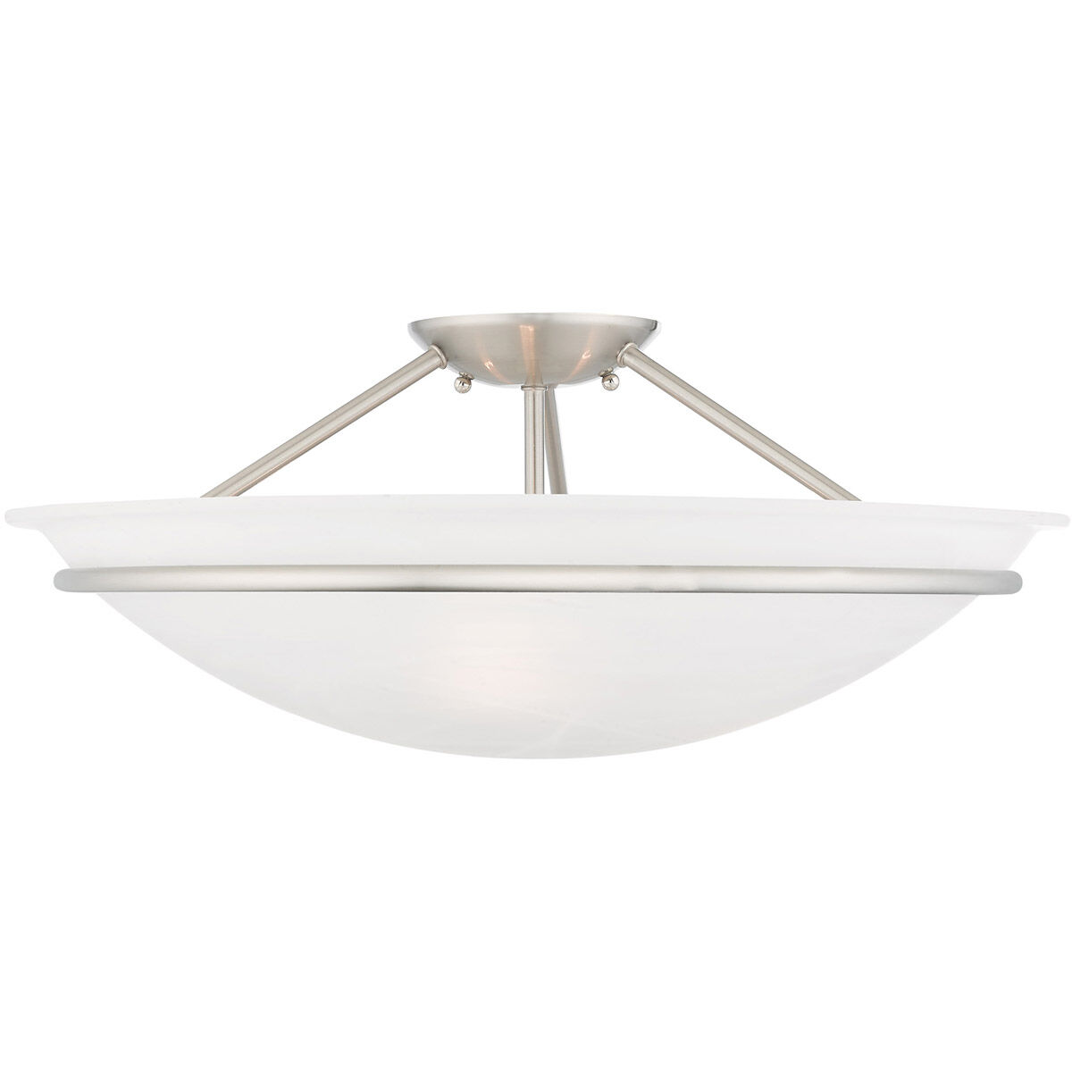 Newburgh 3 Light 20 inch Brushed Nickel Semi-Flush Mount Ceiling Light