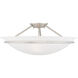 Newburgh 3 Light 20 inch Brushed Nickel Semi-Flush Mount Ceiling Light