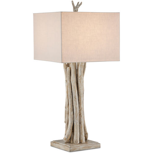 Driftwood 34 inch 150 watt Whitewashed Driftwood Table Lamp Portable Light
