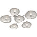 Cumulus LED 56.8 inch Beige Silver with Clear Granite Glass Hub & Spoke Ceiling Light