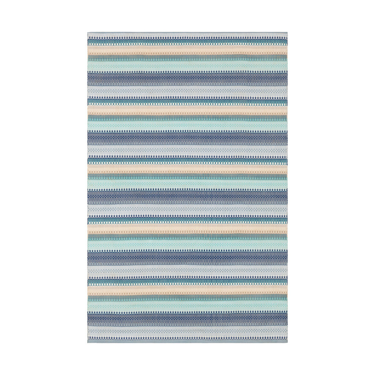 Maritime 36 X 24 inch Aqua/Medium Gray/Ivory/Dark Blue/Taupe/Khaki/Teal Outdoor Rug, Rectangle
