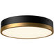 Adelaide 11.13 inch Aged Gold Flush Mount Ceiling Light in Aged Gold and Matte Black