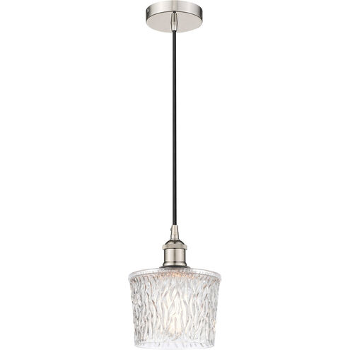 Edison Niagra LED 6.5 inch Polished Nickel Mini Pendant Ceiling Light