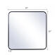 Gemma 32 X 32 inch Glossy Black Metal Finish Wall Mirror