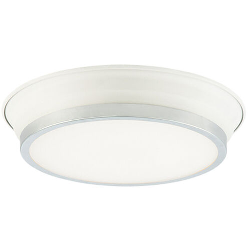 Jaxx LED 12 inch White and Chrome Flush Mount Ceiling Light