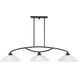 Somerset 3 Light 50 inch English Bronze Linear Chandelier Ceiling Light