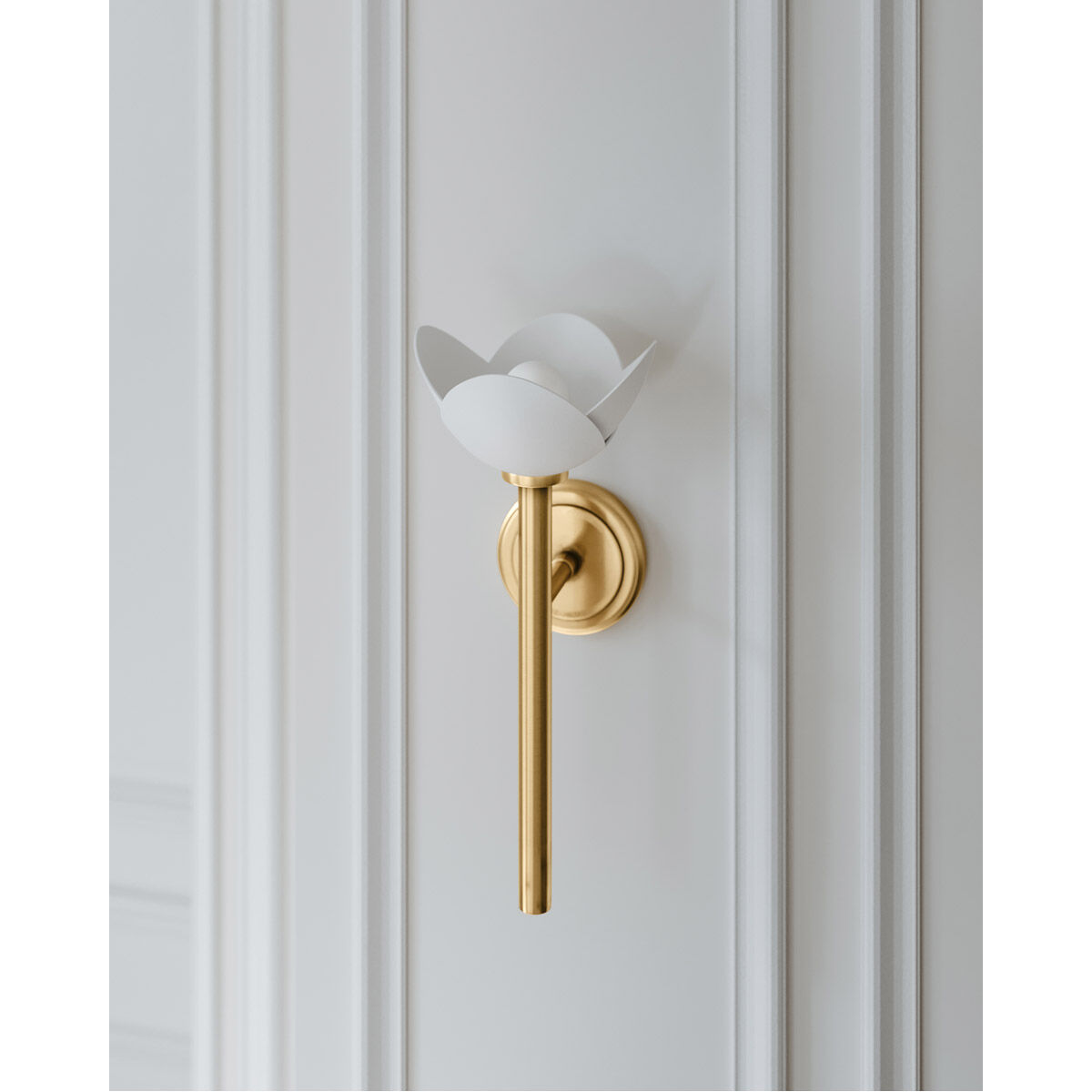 Dawson 1 Light 7.25 inch Gold Leaf and White Plaster Wall Sconce Wall Light