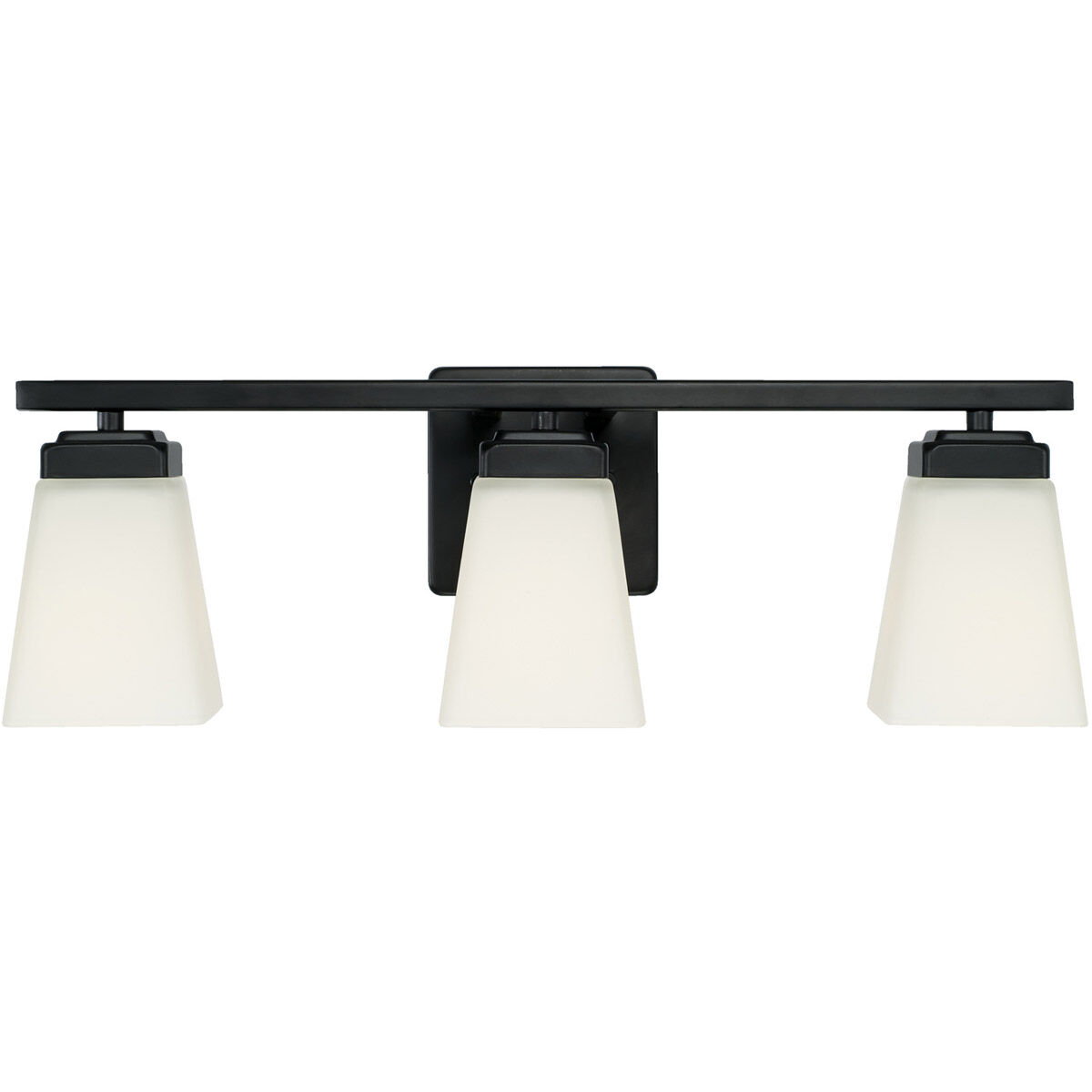 Baxley 3 Light 22 inch Matte Black Vanity Light Wall Light