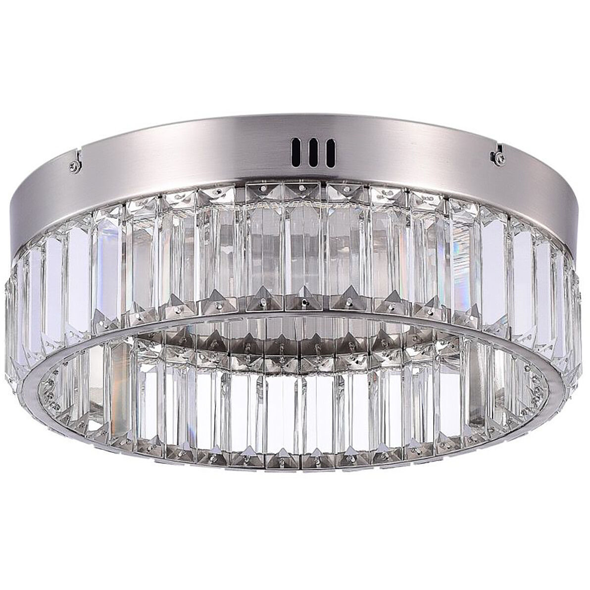 Stella LED 13.75 inch Satin Nickel Flush Mount Ceiling Light