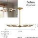 Solara LED 36 inch Legacy Brass Chandelier Ceiling Light