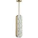 Pascal LED 5 inch Aged Brass Pendant Ceiling Light