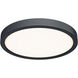 Delta 1 Light 18 inch Black Flushmount Ceiling Light