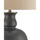 Ultimo 31 inch 150 watt Matte Black and Antique Brass Table Lamp Portable Light