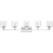 Aragon 5 Light 42 inch Polished Chrome Vanity Sconce Wall Light