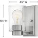 Miley LED 5 inch Brushed Nickel Vanity Light Wall Light in Clear