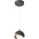 Brooklyn 1 Light 6 inch Black and Soft Gold Mini Pendant Ceiling Light - Open Box