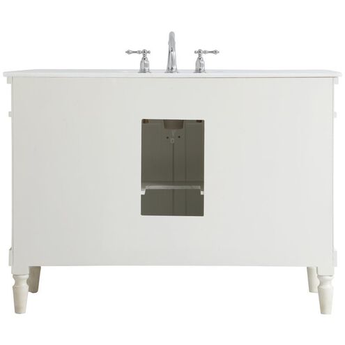 Lexington 48 X 21.5 X 35 inch Antique White Vanity Sink Set