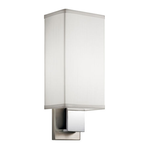 Santiago LED 6 inch Brushed Nickel & Chrome Wall Bracket Wall Light