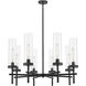 Downtown Urban Lincoln 8 Light 32 inch Matte Black Statement Chandelier Ceiling Light