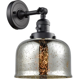 Franklin Restoration Large Bell LED 8 inch Matte Black Sconce Wall Light, Franklin Restoration