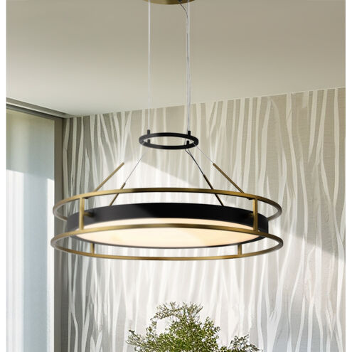 Levitation LED 25 inch Soft Brass And Sand Coal Pendant Ceiling Light