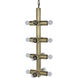 Axe 16 Light 8 inch Antique Brass Chandelier Ceiling Light
