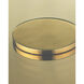Lemy 36 inch Polished Brass and Clear Cocktail Table