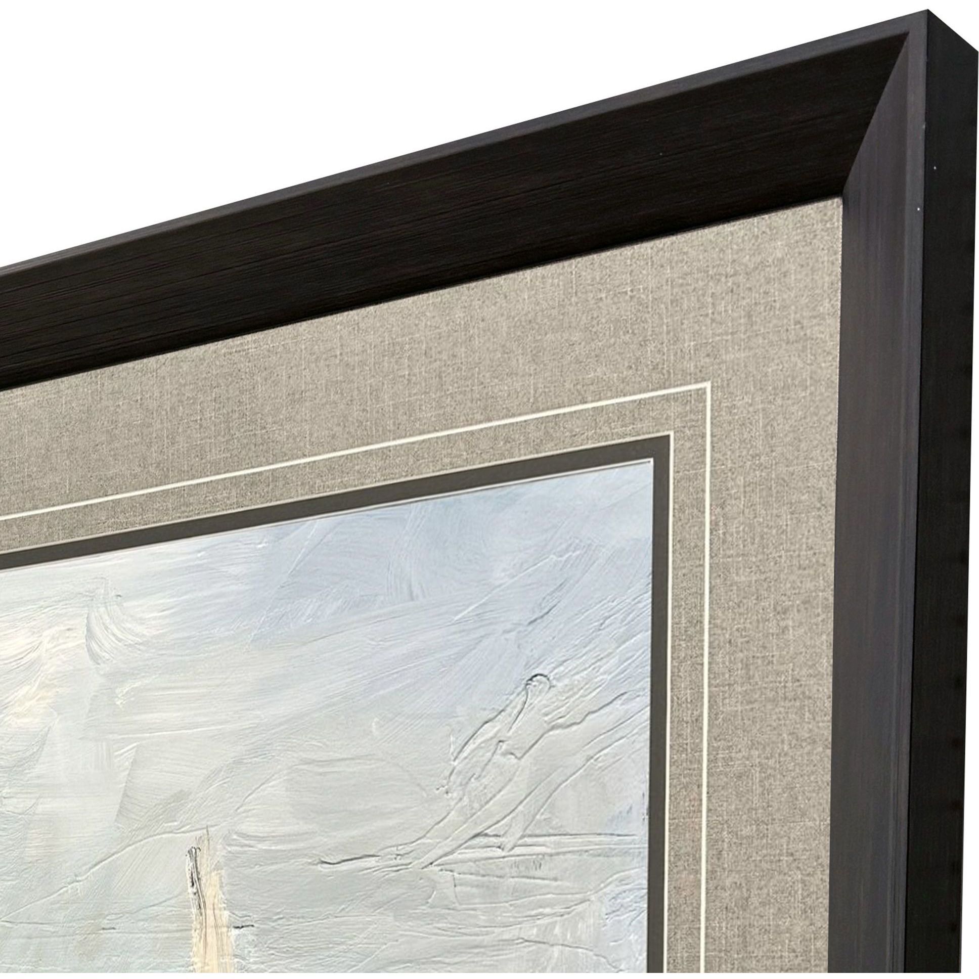 Sailing on the Bay Blue and Black and Brown and Multi Framed Art