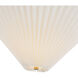 Alora Mood Bridgette 1 Light 16.38 inch Brushed Gold and Folded White Semi-Flush Mount Ceiling Light in Pleated Linen Shade