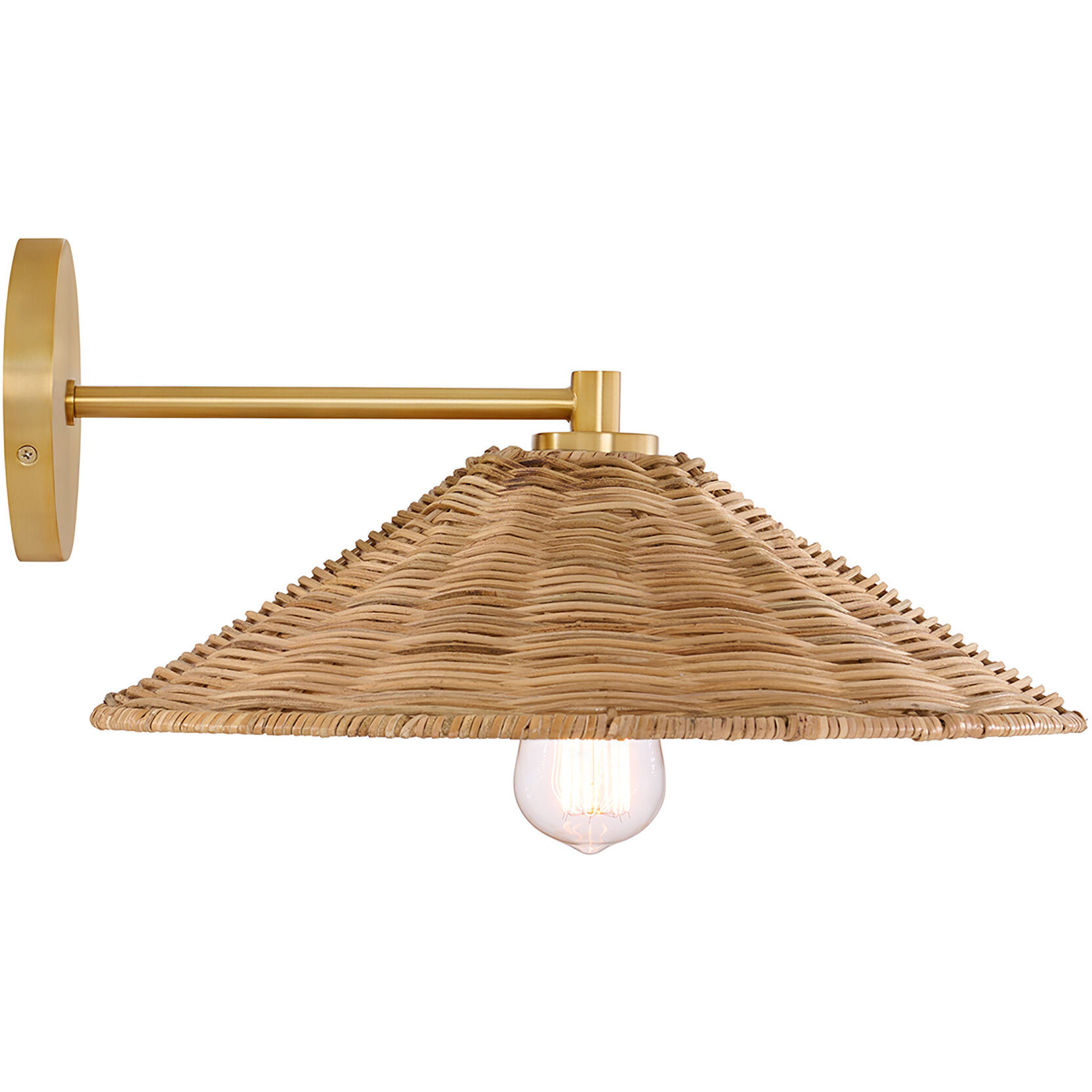 Bohemian 1 Light 15 inch Natural Brass Wall Sconce Wall Light