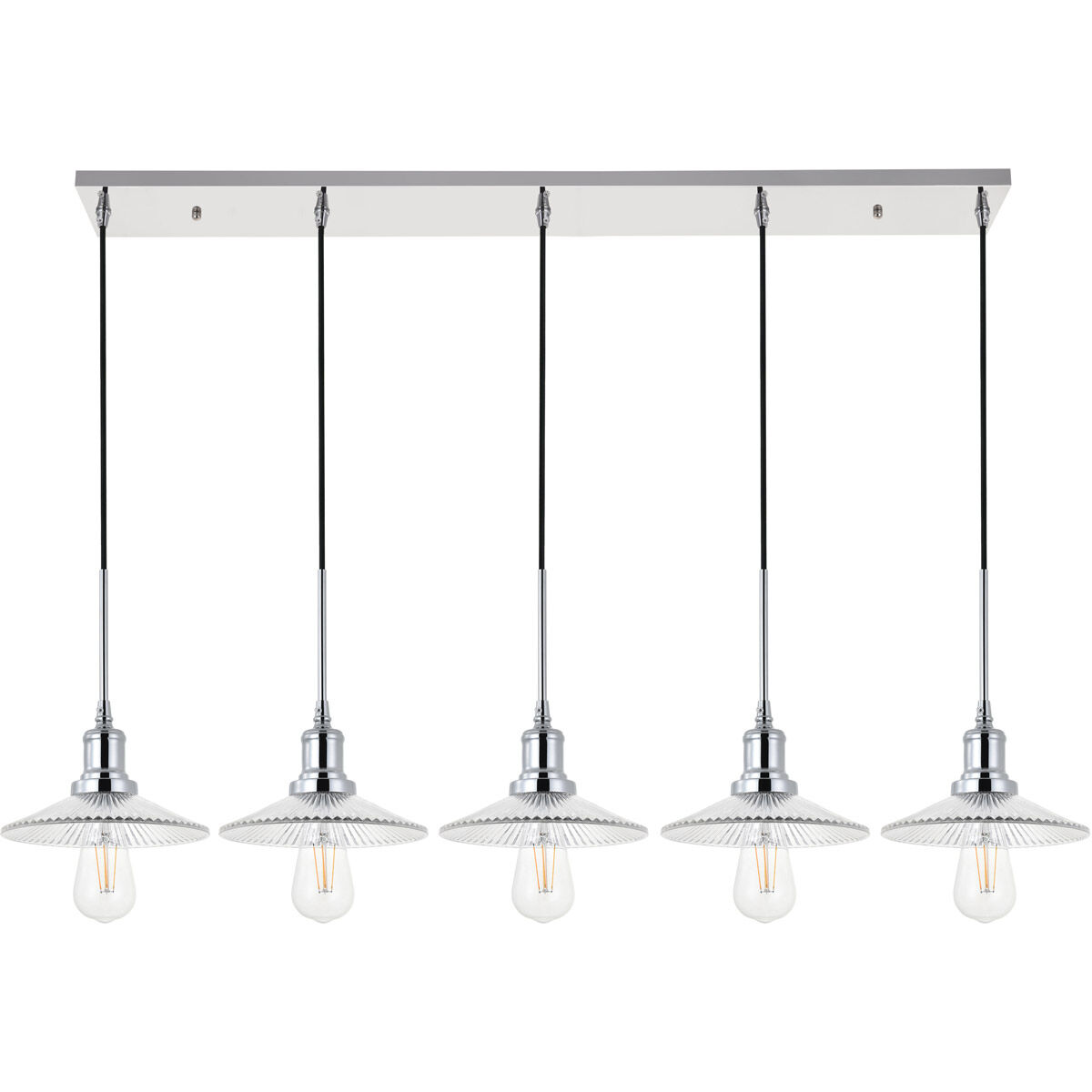 Waltz 5 Light 49 inch Chrome Pendant Ceiling Light