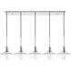 Waltz 5 Light 49 inch Chrome Pendant Ceiling Light