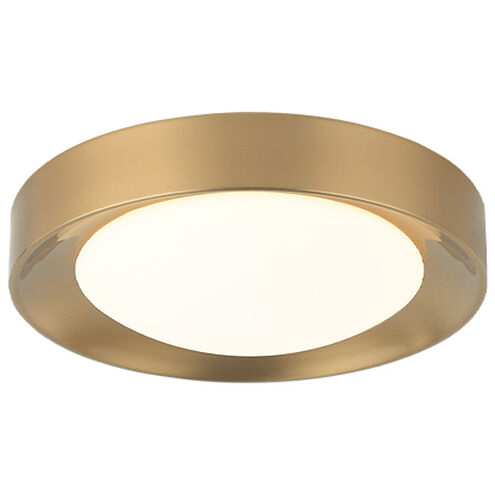Essene LED 12 inch Aged Gold Brass Flush Mount Ceiling Light