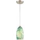 Evening Sky 1 Light 5 inch Satin Nickel Mini Pendant Ceiling Light