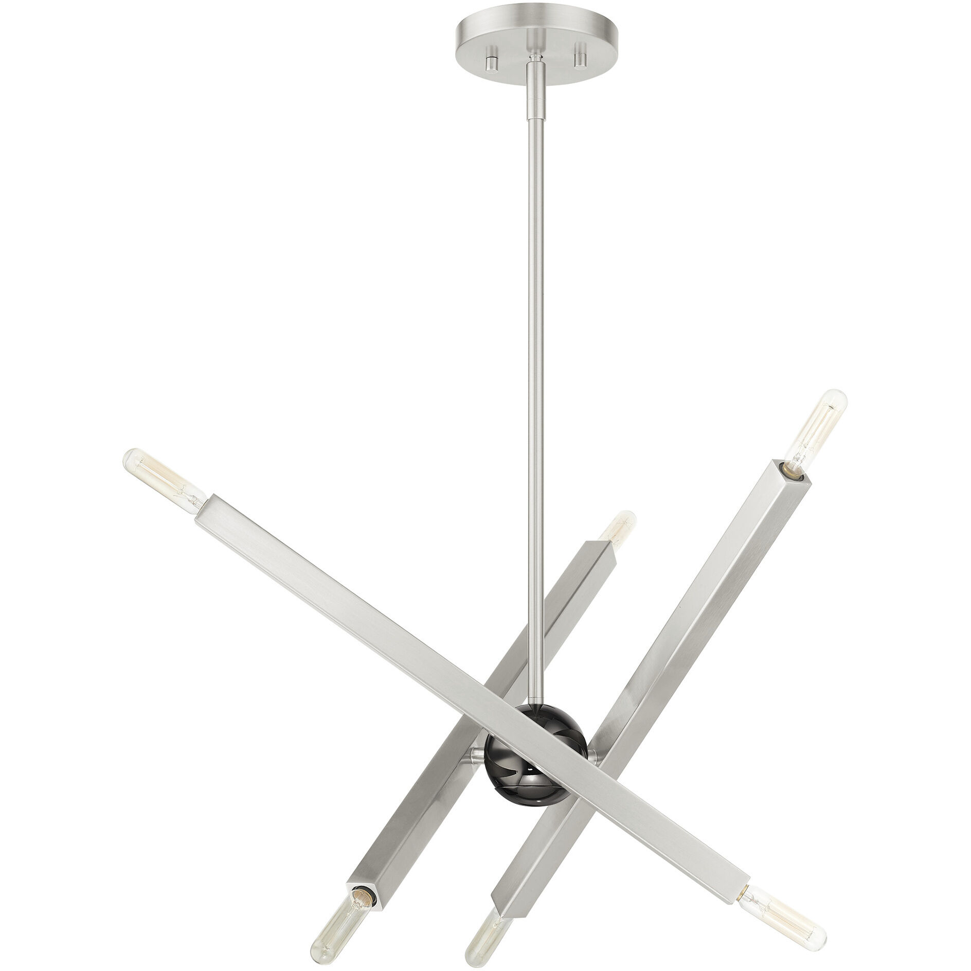 Monaco 6 Light 18 inch Brushed Nickel Chandelier Ceiling Light