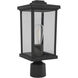 Resilience 1 Light 15 inch Textured Black Outdoor Post Mount in Clear Glass