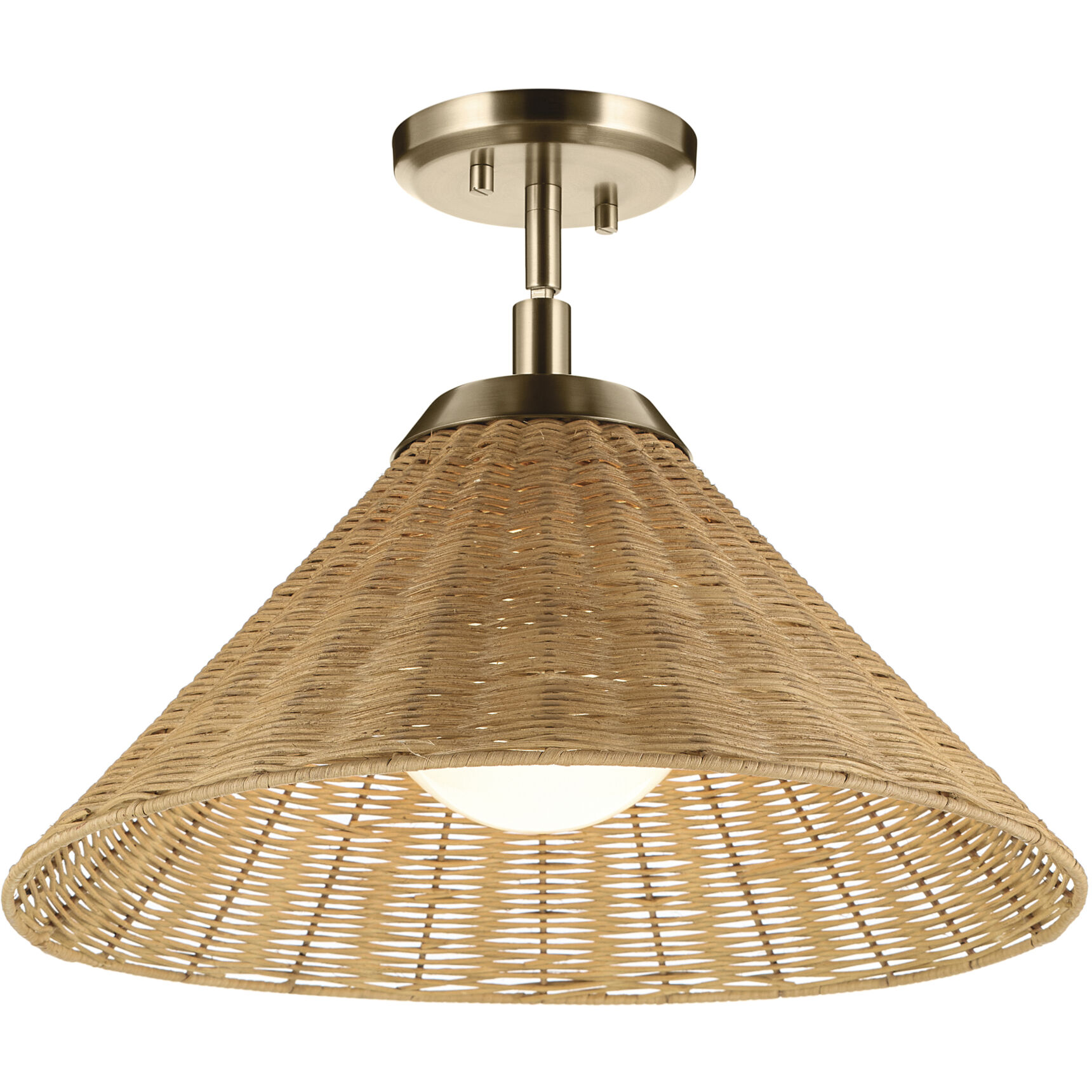 Bekah 1 Light Champagne Bronze Pendant Ceiling Light, Convertible