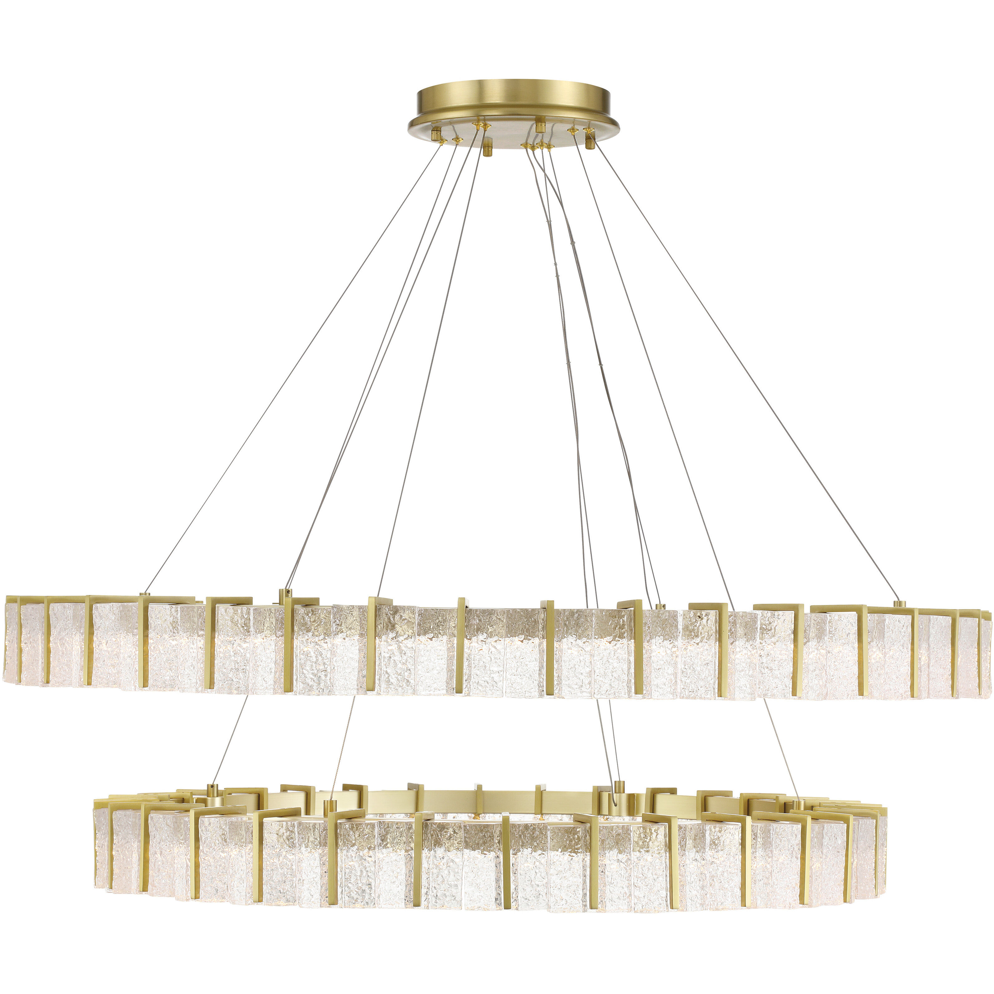 Sevryn LED 44.5 inch Soft Brass Chandelier Ceiling Light