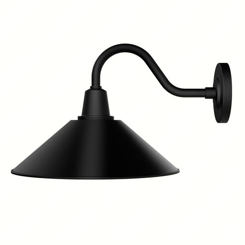 Skyflow 1 Light 10.6 inch Matte Black Outdoor Wall Light, Medium