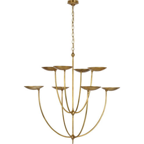 Thomas O'Brien Keria LED 32 inch Hand-Rubbed Antique Brass Chandelier Ceiling Light, XL