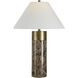 Aria 25 inch Brown Emperador Marble Table Lamp Portable Light